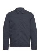 Lindbergh Cropped Length Overshirt Marinblå