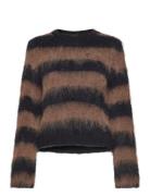 Mango Fur-Effect Knitted Sweater Brun