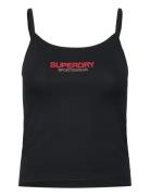 Superdry Sport Sportswear Logo Fitted Cami Svart