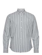 GANT Reg Dobby Stripe Shirt Blå