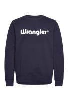 Wrangler Logo Crew Sweat Marinblå