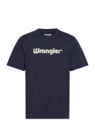 Wrangler Logo Tee Marinblå