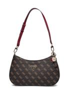 GUESS Noelle Top Zip Shoulder Bag Brun