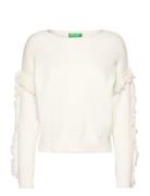 United Colors Of Benetton Boat-Neck Sweat.l/S Vit