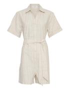 MSCH Copenhagen Mschannabet Ss Playsuit Stp Beige