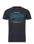 Superdry Vl Premium Goods Graphic Tee Marinblå