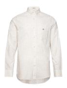 GANT Reg Micro Print Shirt Kräm