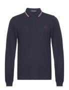 Fred Perry Ls Twin Tipped Shirt Marinblå