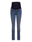 Lindex Trousers Denim Mom Clara Blue Blå