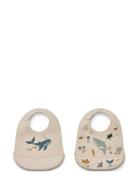Liewood Tilda Printed Bib 2-Pack Kräm