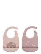 D By Deer Silic Bib 2-Pack Ozzo Rosa