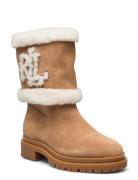 Lauren Ralph Lauren Carter Water-Repellent Suede Boot Brun