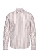 Clean Cut Copenhagen Jamie Cotton Linen Striped Shirt Ls Kräm