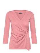 Lauren Ralph Lauren Stretch Jersey Top Rosa