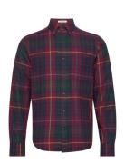 GANT Reg Ut Plaid Flannel Check Burgundy