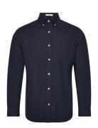 GANT Reg Flannel Melange Shirt Blå