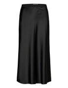 Ahlvar Gallery Hana Satin Silk Skirt Svart