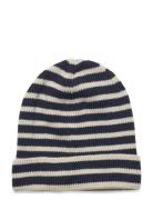 Mp Denmark Bergen Striped Beanie Marinblå