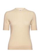 Object Objnoelle S/S Knit T-Shirt Noos Beige