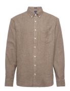 GANT D1. Reg Ut Herringb Shirt Brun