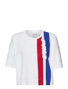 Polo Ralph Lauren Logo Graphic Cropped Jersey Tee Vit