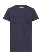GANT Tonal As Ss T-Shirt Marinblå