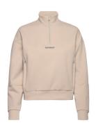 Superdry Sport Sport Tech Relaxed Half Zip Beige