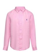 Ralph Lauren Kids Linen Shirt Rosa