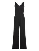 Tommy Hilfiger Wrap Detail Jumpsuit Sleeveless Svart