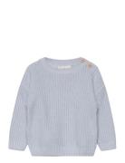 Mango Reverse Knit Sweater Blå