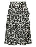 ONLY Onlcarly Flounce Long Skirt Wvn Noos Svart