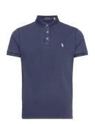 Polo Ralph Lauren Custom Slim Fit Spa Terry Polo Shirt Marinblå