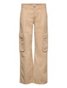 Gina Tricot Low Waist Cargo Jeans Beige