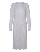 GANT Cable C-Neck Dress Grå