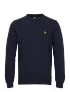 Lyle & Scott Crew Neck Lambswool Blend Jumper Marinblå