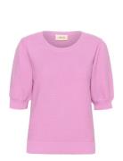 Cream Crsillar Knit Pullover Rosa