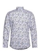 Lindbergh Printed Superflex Shirt L/S Blå