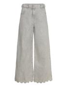 Stella Nova Loose Fitted Pant With Scallop Edge Grå