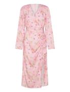 Bubbleroom Drawstring L/S Midi Dress Rosa