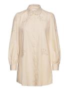 Noella Lucille Long Shirt Cotton Beige