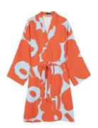 Marimekko Home Unikko Waffle Beach Robe Orange