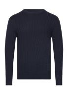 Jack & J S Jjcarlson Knit Crew Neck Marinblå