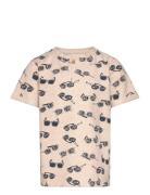 Minymo T-Shirt Ss Aop Sweat Beige