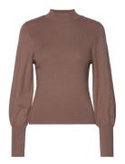 Vero Moda Vmhollykarispuff Ls Highnk Pullov Ga Boo Brun