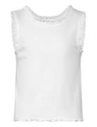 Mango Ribbed Strap T-Shirt Vit