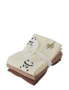 OYOY MINI Muslin Square - Panda - Pack Of 3 Multi/patterned