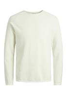 Jack & J S Jjehill Knit Crew Neck Noos Vit