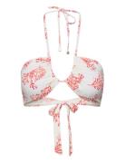Malina Blanka Printed Bandeau Bikini Top Korall