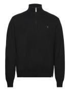 Les Deux Elias Patch Cashton Half-Zip Knit Blå