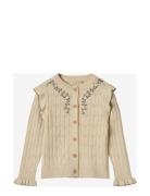 Fliink Sunny Embroidered Cardigan Beige